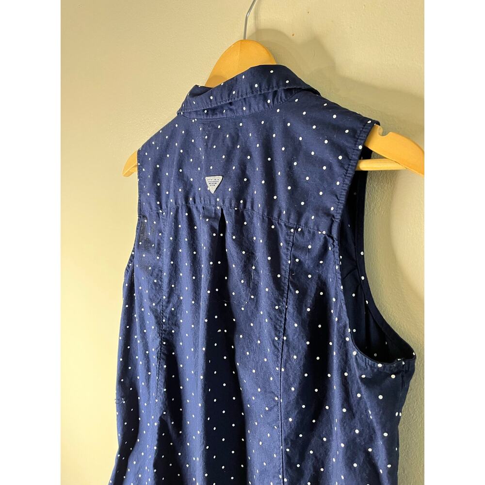 Columbia PFG Super Bonehead Polkadot Sleeveless Summer Dress Size XL - Picture 2 of 12